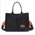 Stor Canvas Tote Bag för Kvinnor med Små Plånböcker, Crossbody Väskor för Laptop, Vardagsväska, Arbetsväskor