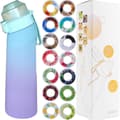 Air-Up Vattenflaska 650ml – 7 Smakkapslar | Sockerfri & Aromatisk | Gradient Blå med Sugrör