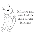 Miniatyrbild 1 av 2: Väggdekor/Väggord - Ju längre man...Nalle Puh svart