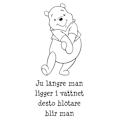 Miniatyrbild 2 av 2: Väggdekor/Väggord - Ju längre man...Nalle Puh svart