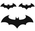 Väggdekor - Batman logo svart