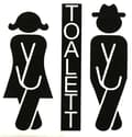 Väggdekor/Väggord - Toalett symbol