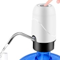 Miniatyrbild 2 av 5: Vattenflaskpump, snabba pumpegenskaper förbättrar effektiviteten, USB-uppladdningsbar för bekväm strömförsörjning i vit kompakt design