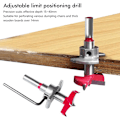 Miniatyrbillede 3 af 5: Hængsel Jig Bor Bits Sæt 35mm Justerbar Bits Positioner Hul Bor Bits Positionering Skærer til Træ Møbler Dør Skab Hængsel Installation