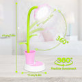 Miniatyrbillede 4 af 5: Børnelampe, LED-skrivebordslampe, dæmpbar sengelampe med berøringssensor, læselampe med penholder, USB-genopladelig børnelampe (pink)