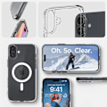 Miniatyrbild 5 av 5: Lyxigt Magnetiskt Klart Skal För i-Phone 16 Plus Magsafe Stötdämpande Silikonskal Transparent