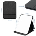 Pikkukuva 2 / 5: 16x11cm Kannettava Taitettava Peili, Ultra HD Kompakti Meikkipeili, Musta PU-nahkainen Matkapeili, Itsenäinen Meikkipöytä, Pöytätaso Taitettava musta 16*11 black