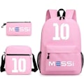 Miniatyrbild 1 av 4: Messi Ryggsäck Pennfodral Axelväska Set (3 delar) rosa 2