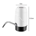 Miniatyrbild 5 av 5: Vattenflaskpump, snabba pumpegenskaper förbättrar effektiviteten, USB-uppladdningsbar för bekväm strömförsörjning i vit kompakt design