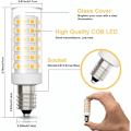 Pikkukuva 2 / 5: 6 kpl E14 LED-lamppu 9W Halogeeniekvivalentti 75W, Lämmin valkoinen 3000K Ei-himmennettävä 360° Valokeila liesituulettimeen Keittiölamppu Yölamppu