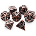 Pikkukuva 2 / 5: Antikainen Kuparimetalli DND Nopan Sarja 7 Noppaa Monitahoiset D&D Nopat TTRPG Dungeons and Dragons Lahjaksi