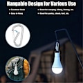 Miniatyrbild 4 av 5: USB-laddningsbar glödlampa batteribackup nödlampa för hemström hängande LedBY vit White