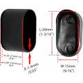 Miniatyrbild 2 av 5: 100-pack Mjuka Ovala PVC-ändstycken för Stolar, Bord, Möbelben 15 x 30 mm (19/32\" x 1-3/16\"), Svart