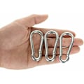 Miniatyrbilde 3 av 5: M6 Karabinkrok i rustfritt stål, 20 stk. Robust festekarabinkrok - Karabinkrok i rustfritt stål med 120 kg/260 lb lastekapasitet, 304 svingbar karabinkrok