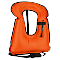 Miniatyrbilde 1 av 5: Oppblåsbar snorkelvest for voksne, lett og slitesterk flytevest for dykking Orange