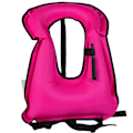 Miniatyrbilde 1 av 5: Oppblåsbar snorkelvest for voksne, lett og slitesterk flytevest for dykking Pink