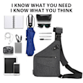 Miniatyrbillede 5 af 10: Lille Sling Bag Tegnebog Anti-Tyveri Skuldertaske Mænd Kvinder Crossbody Bag Sort Left Side black