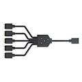 Miniatyrbillede 1 af 5: ARGB 1 til 5 3-pins 5V Fleksibelt Blæser RGB-adapterkabel Computer til kabinetstikdeler til MSI