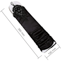 Miniatyrbilde 6 av 7: 1 par lange elastiske fingerløse hansker for kvinner Blonder Opera Kveldshansker Satenghansker for Halloweenfest, bryllup, konsert (svart)