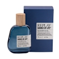 Pikkukuva 3 / 3: Giftset Replay Source Of Life Man Edt 100ml + Pochette Blue