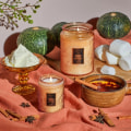 Miniatyrbild 4 av 6: Voluspa Mini Glass Jar Candle With Lid Spiced Pumpkin Latte 156g Orange