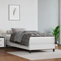 Boxspring-sängram vit 80x200 cm konstläder