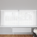 Spetsgardin med gardiner Blommor Vit 140 x 300 cm Polyester