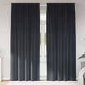 Mörkläggningsgardiner 2 pcs Mörkgrå 140 x 245 cm Sammet