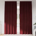 Gardiner 2 st Vinröd 140 x 260 cm Sammet