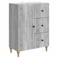 Sideboard Grå sonoma-ek 66 x 34,5 x 90 cm Konstruerat trä