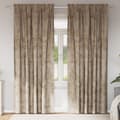 Sammetsgardiner 2 pcs champagne 260 x 140 cm Sammet