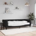 Dagbädd med madrass svart 90x200 cm sammet