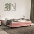 Pocketresårmadrass medium rosa 180x200x20 cm sammet