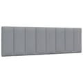 Headboard Cushion "Hanko" Light Grey 160 cm Fabric