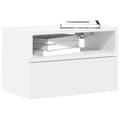 Väggmonterade sängbord 2 st vit 45x26x28,5 cm