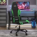 Gamingstol svart och grön konstläder