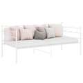 Sängram bäddsoffa vit metall 90x200 cm