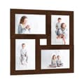 Fotoram för 4x(13x18 cm) bilder mörkbrun MDF