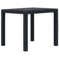 Trädgårdsbord 79x79x72 cm plastrotting antracit