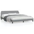 Bed Frame "Dover" Light Grey 180x200 cm Fabric