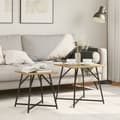Sidobordsset 2 pcs Artisan Ek och Svart