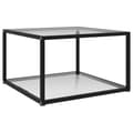 Soffbord transparent 60x60x35 cm härdat glas