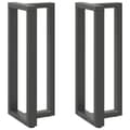 Barbordsben T-formade 2 st antracit 50x35x(100-101) cm stål