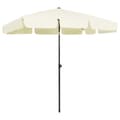 Strandparasoll sandgul 200x125 cm