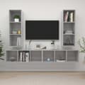 | Vägg TV Skåp | Väggmonterad 4 pcs 37 x 37 x 107.5 cm
