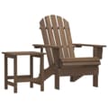 Adirondackstol med bord massivt granträ brun