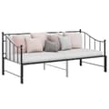 Utdragbar sängram bäddsoffa svart metall 90x200 cm