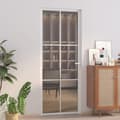 Innerdörr 83x201,5 cm vit ESG-glas och aluminium