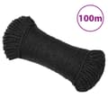 Rep svart 8 mm 100 m polypropylen