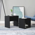 Soffbord set svart 48x30x45 cm konstruerat trä